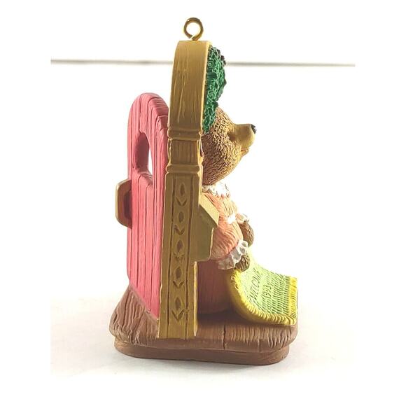 Hallmark Keepsake Ornament 1993 Your Always Welcome Bear Tender Touches Signed - Picture 9 of 10